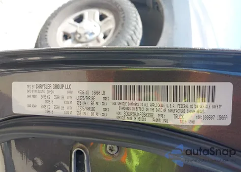 2015 Ram 2500 Tradesman from USA, damaged, VIN 3C6UR5HJ4FG503981